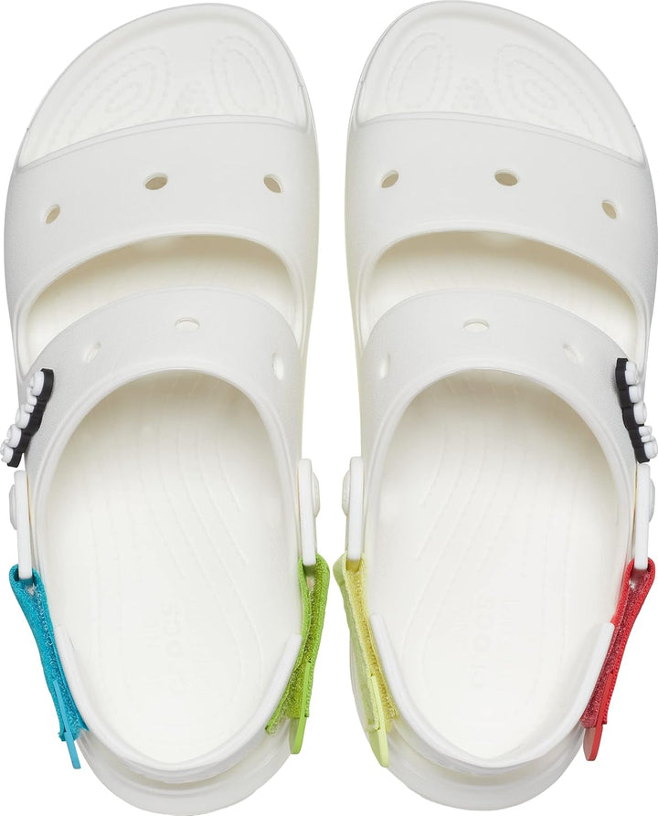Crocs Unisex Classic All-Terrain Sandale 46 EU Weiss Mehrfarbig, 46 EU Weiß Mehrfarbig