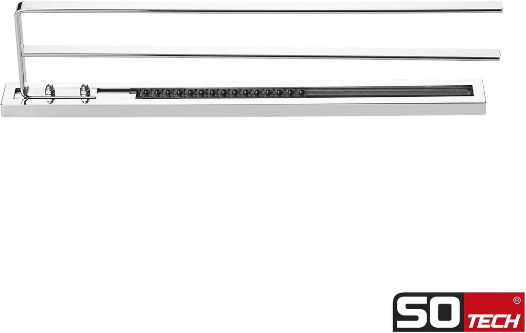 SO-TECH® Handtuchauszug Elegance Chrom 2-armig 415 mm eingeschoben, 715 mm ausgezogen Handtuchhalter