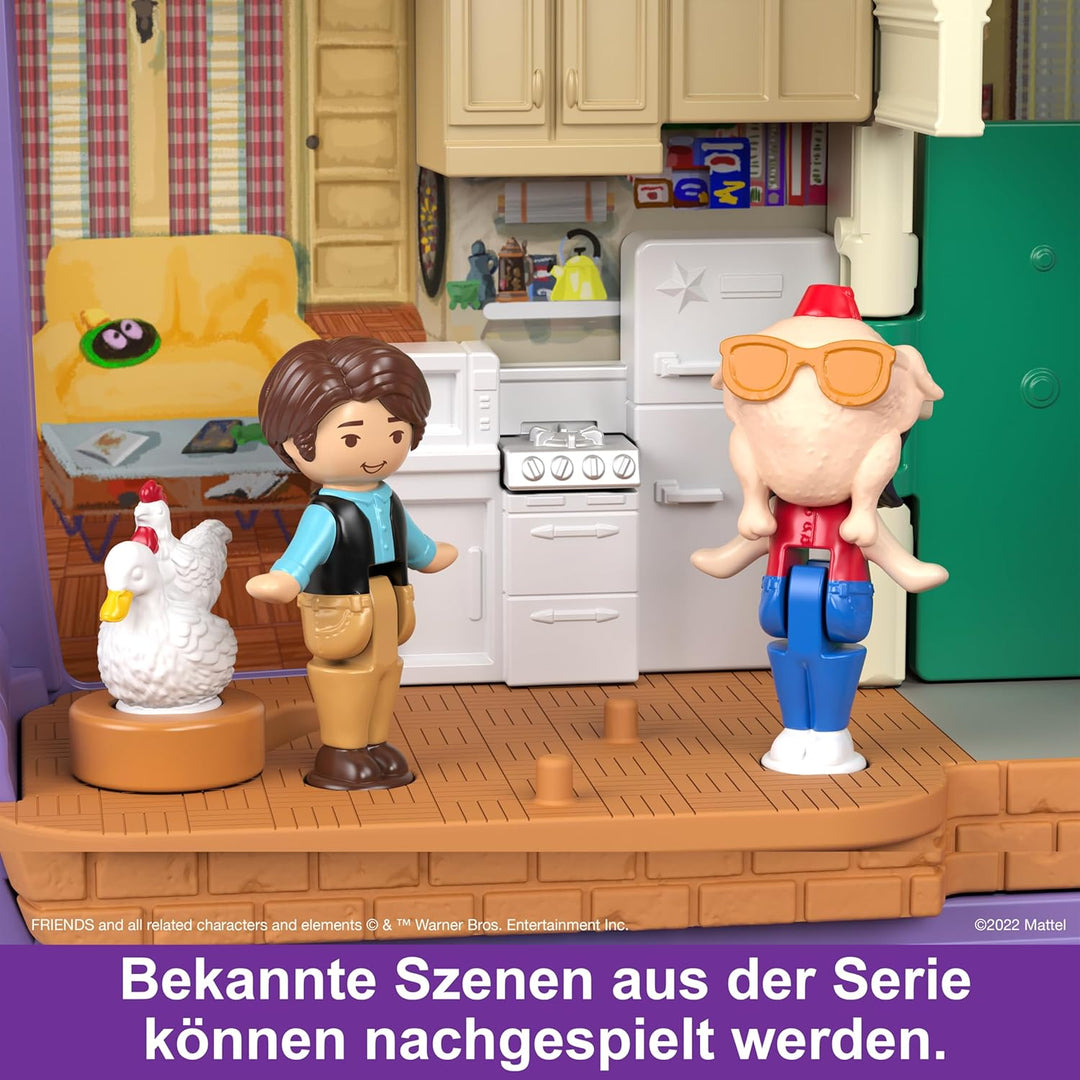 Polly Pocket Friends Schatulle - Central-Perk-Kaffeetasse, 6 Hauptdarsteller, 9 Zubehörteile, 3 Frie