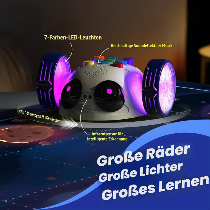 Apitor Robot Wheels - Programmierbarer Roboter Für Kinder ab 5+, STEM-Lernspielzeug mit Bildschirmfr