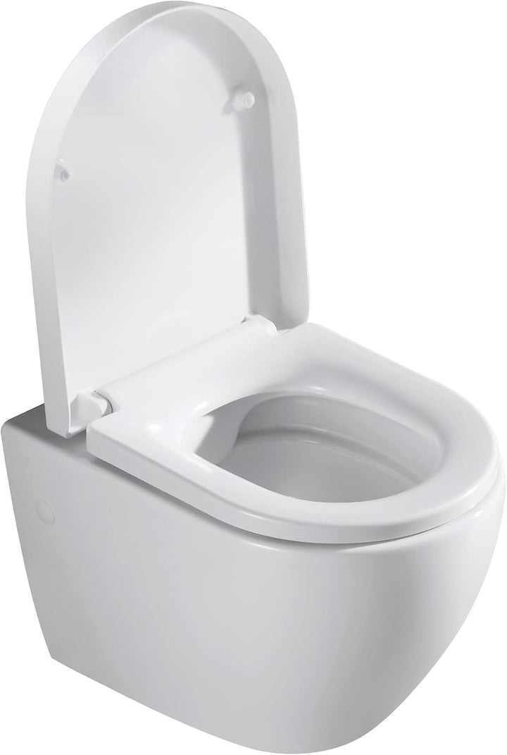 VEREG VEROSAN Wand-WC Set RIVO, spülrandlos, inkl. WC-Sitz, weiss Wand-WC Weiss Rivo, Wand-WC Weiss