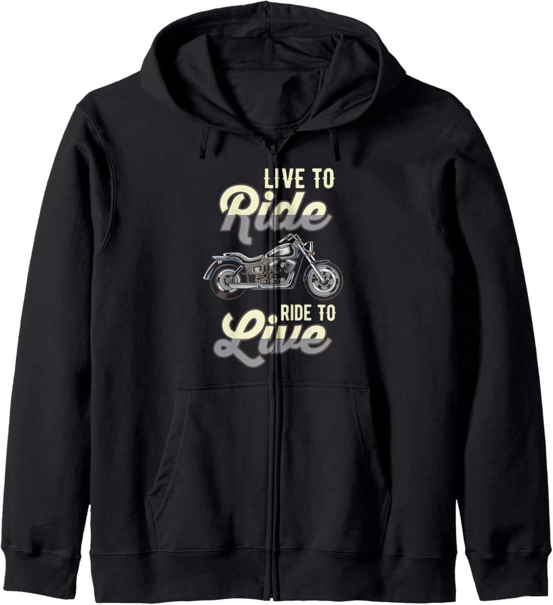 Motocross - Live to Ride Ride to Live - Biker Kapuzenjacke