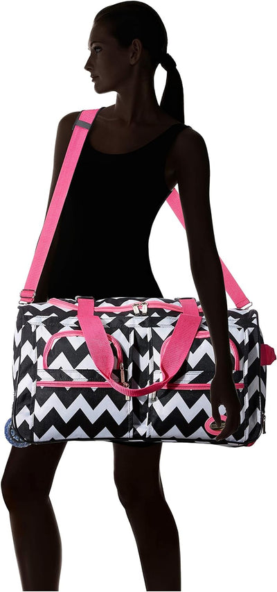 Rockland Reisetasche mit Rollen, Rosa Chevron, Einheitsgrösse, Reisetasche mit Rollen, 56 cm, Pinkch