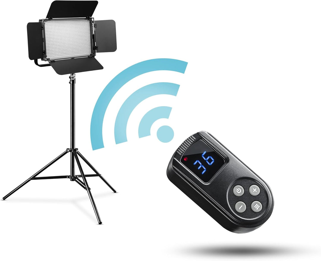 Walimex pro LED Niova 900 Plus Daylight + WT-806 Lampenstativ – Set aus Tageslicht-LED-Flächenleucht