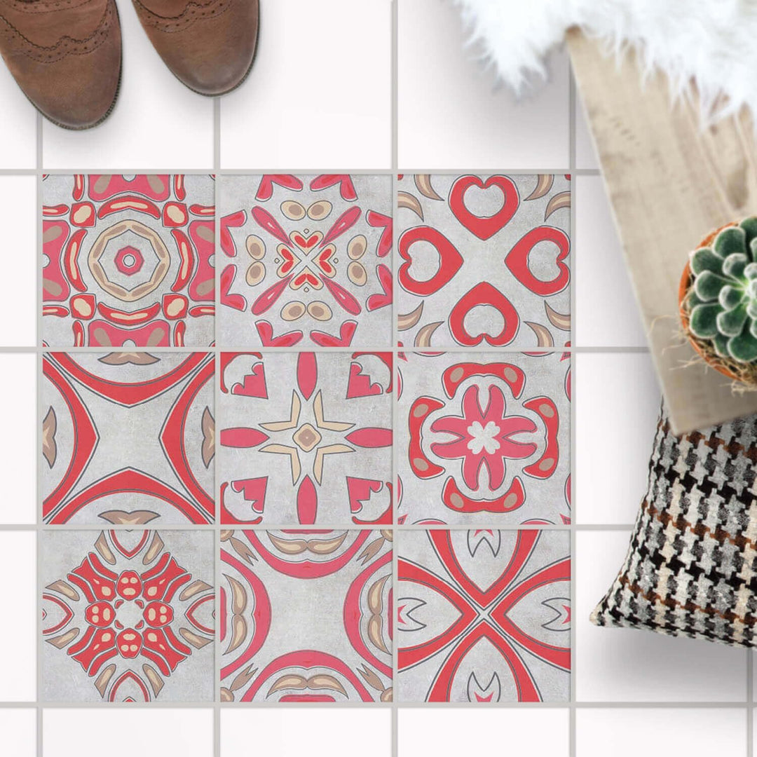 Selbstklebende - [ Bodenfliese - Fliesen für Boden ] - Aufkleber Folie Sticker für Boden-Fliesen - K