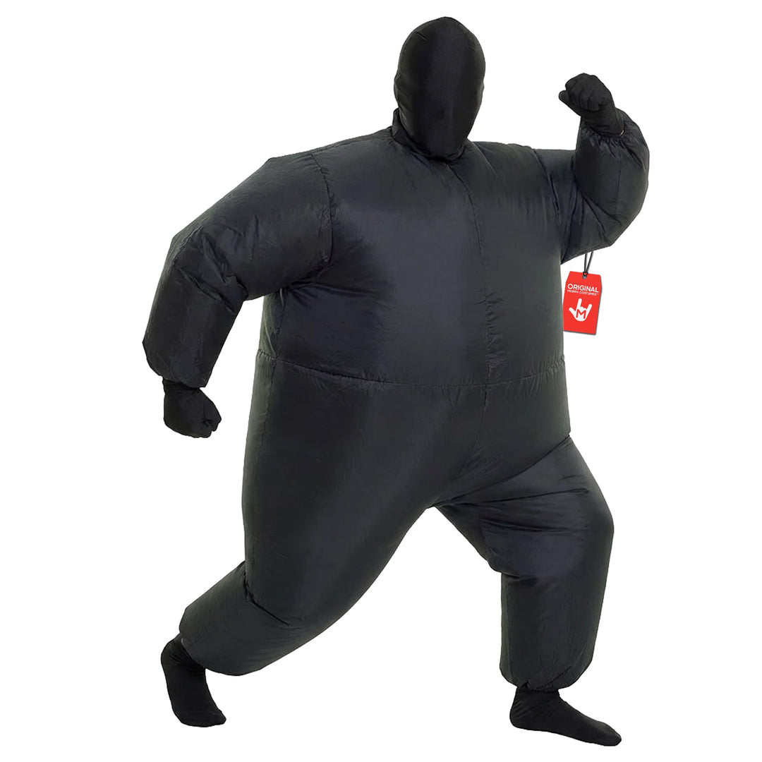 Morph Schwarzes Aufblasbares Kostüm für Kinder, Megamorph - Einheitsgrösse Schwarz Kinder, Schwarz K