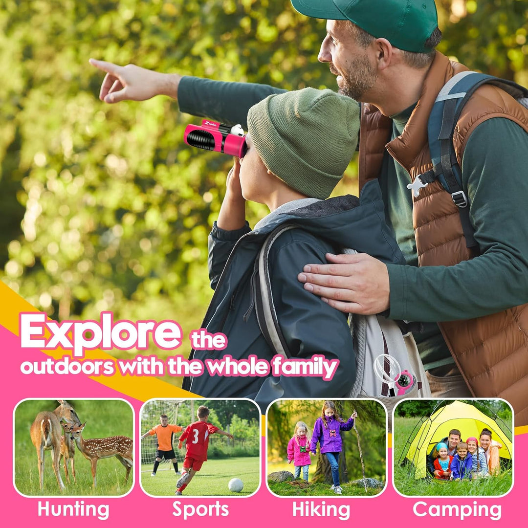 Fernglas für Kinder, Spielzeug für 3–12 Jahre alte Mädchen und Jungen, Vogelbeobachtung, Wandern, 4,