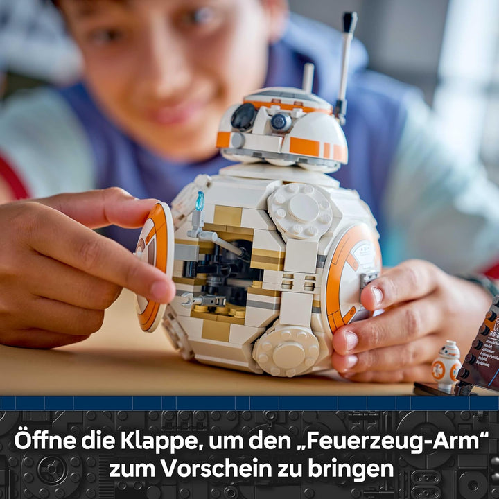 LEGO Star Wars 75452 Der Astromech-Droide BB-8 - Spielzeug mit drehbarem Kopf & rollendem Rad - DIY