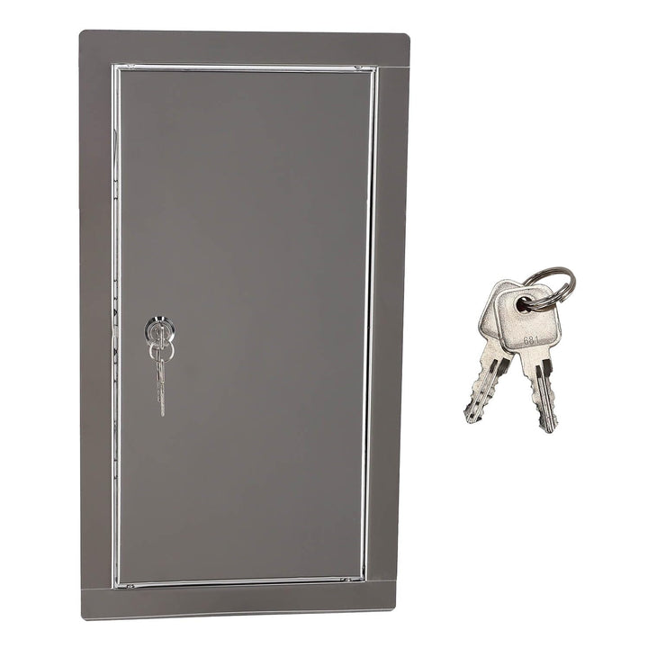 KOTARBAU® Revisionsklappe Grösse 20x40cm mit Schlüssel Edelstahl Silber für Revisionsschächte, 20x40