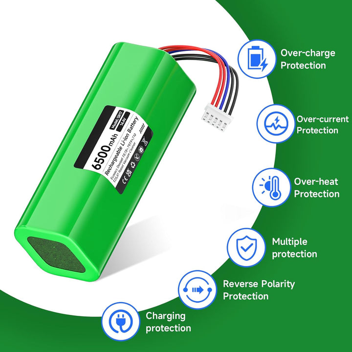 CITYORK 14.4V/ 6500mAh Ersatz Akku für Ecovacs Deebot T30/T30S T50/T50+ Omni/Plus/Pro, für Ecovacs D