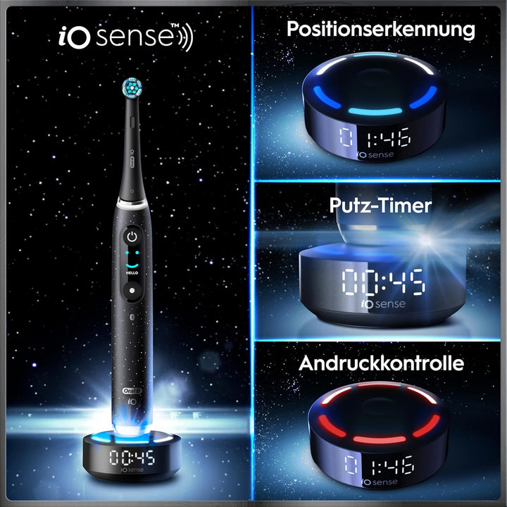 Oral-B iO Series 10 Plus Edition Elektrische Zahnbürste/Electric Toothbrush, PLUS 3 Aufsteckbürsten