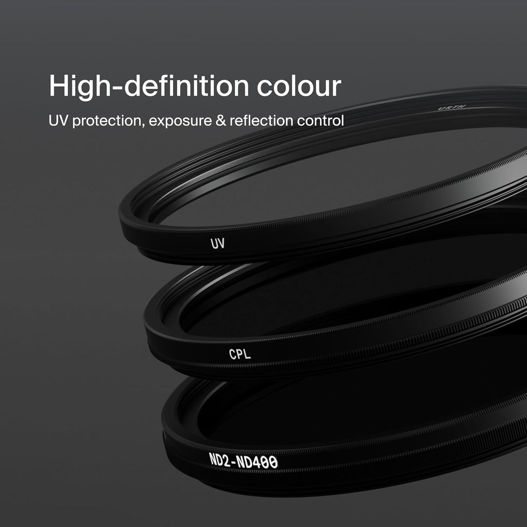 Urth 55 mm UV, Polfilter (CPL), ND2-400 Filter Kit 55mm, 55mm