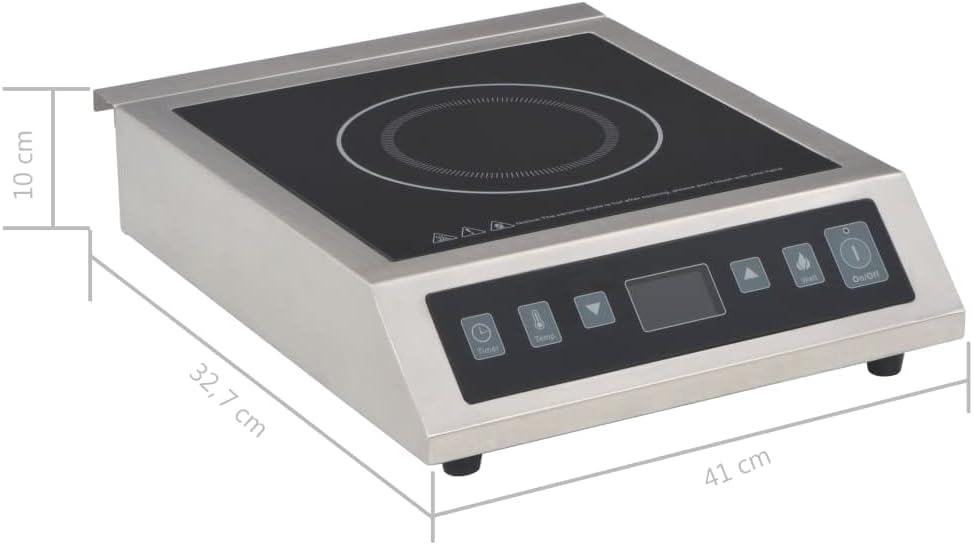 vidaXL Induktionskocher Elektrisch mit Touchscreen Timer Einstellbare Temperatur Induktion Kochplatt