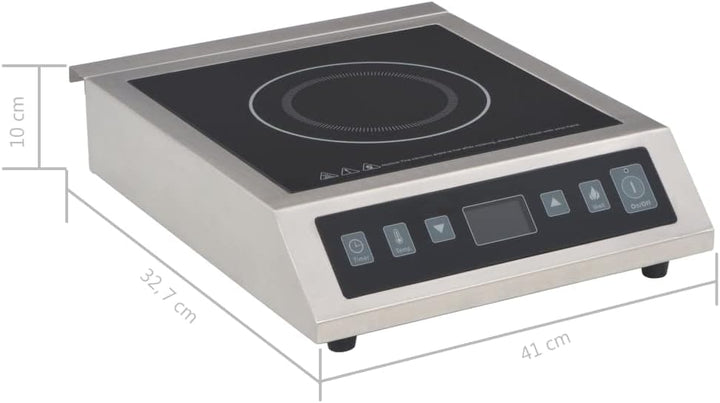 vidaXL Induktionskocher Elektrisch mit Touchscreen Timer Einstellbare Temperatur Induktion Kochplatt
