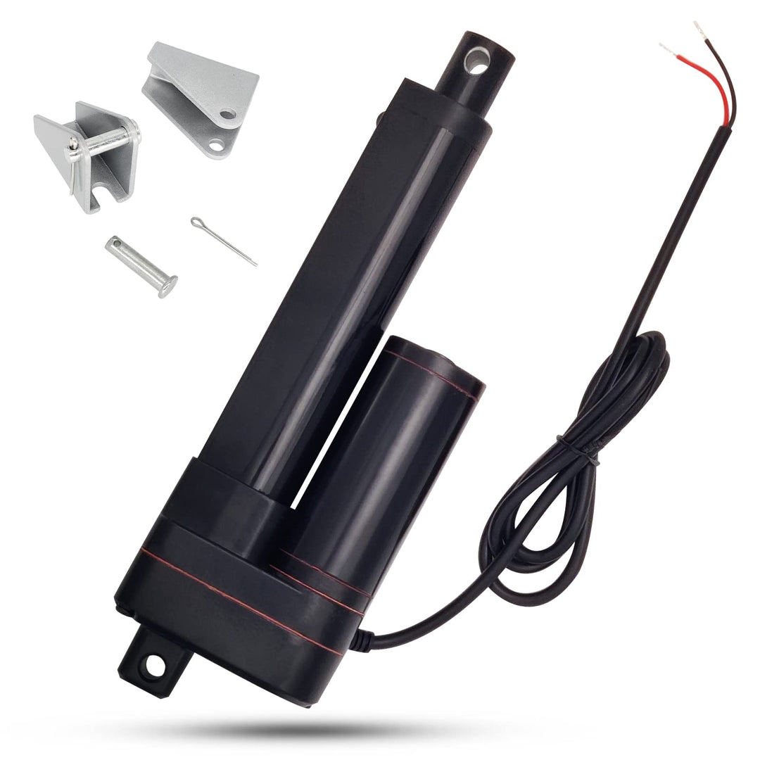 Jvnvlki 3000N 100mm Hub Linearantrieb 12V Linear Actuator Linearmotor 5mm/s Mit Montagebügeln für Sc