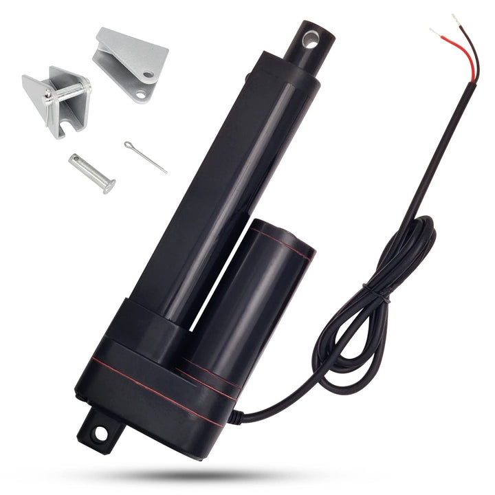 Jvnvlki 3000N 100mm Hub Linearantrieb 12V Linear Actuator Linearmotor 5mm/s Mit Montagebügeln für Sc