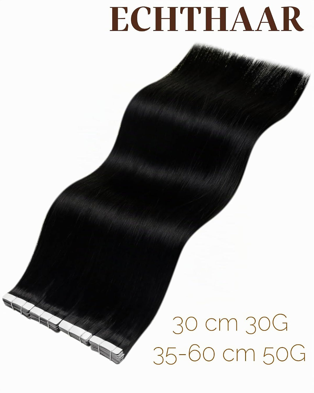 Hetto Tape in Extensions Echthaar Schwarz Extensions Tape in Echthaar Remy Tape in Echthaar Extensio