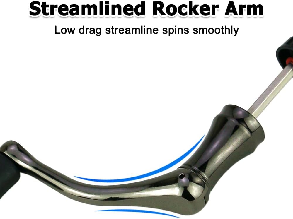 Angelrollen Griff, Metall Rocker Arm Griff Angeln Spinning Reel Griff Grip mit Weichem Gummigriff fü