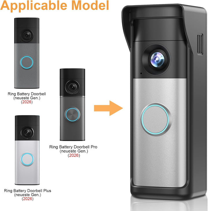 2026 Ring Selbstklebende Video-Türklingel-Halterung kompatibel mit Ring Battery Video Doorbell/Plus/