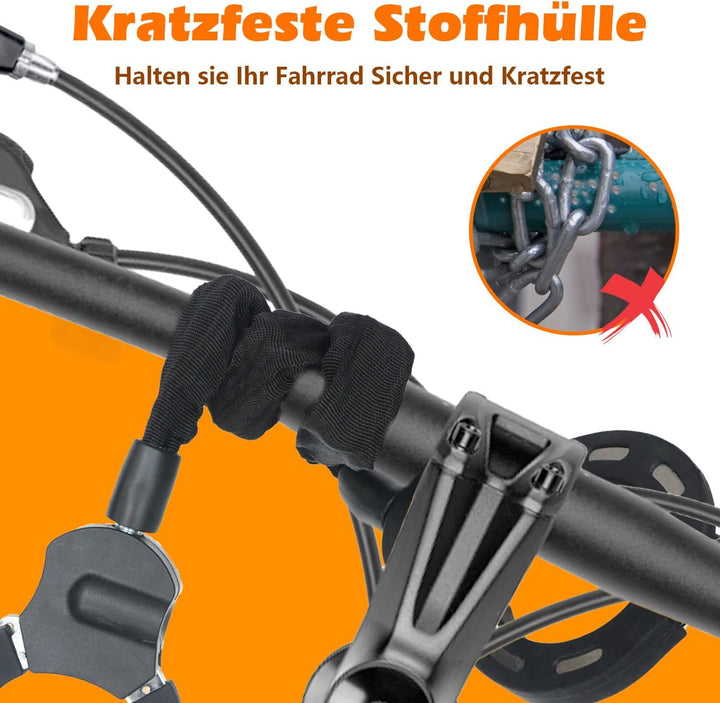 E Scooter Schloss, Schloss für E Scooter und Rollerschloss, Robustes Sicherheits Handschellen Kabels