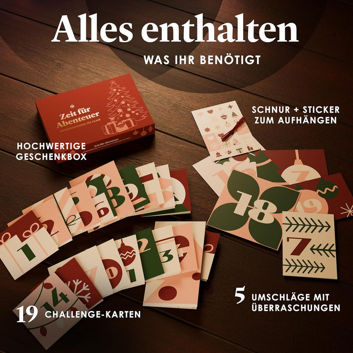 Adventskalender für Paare: Zeit für Abenteuer I Date Adventskalender 2025 für Pärchen I Duell Weihna