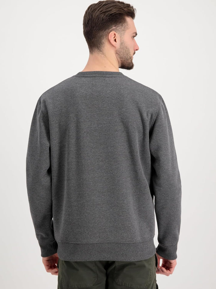 Alpha Industries Herren Basic Sweater Sweatshirt für Herren Sweatshirt (1er Pack) XXS Charcoal Heath