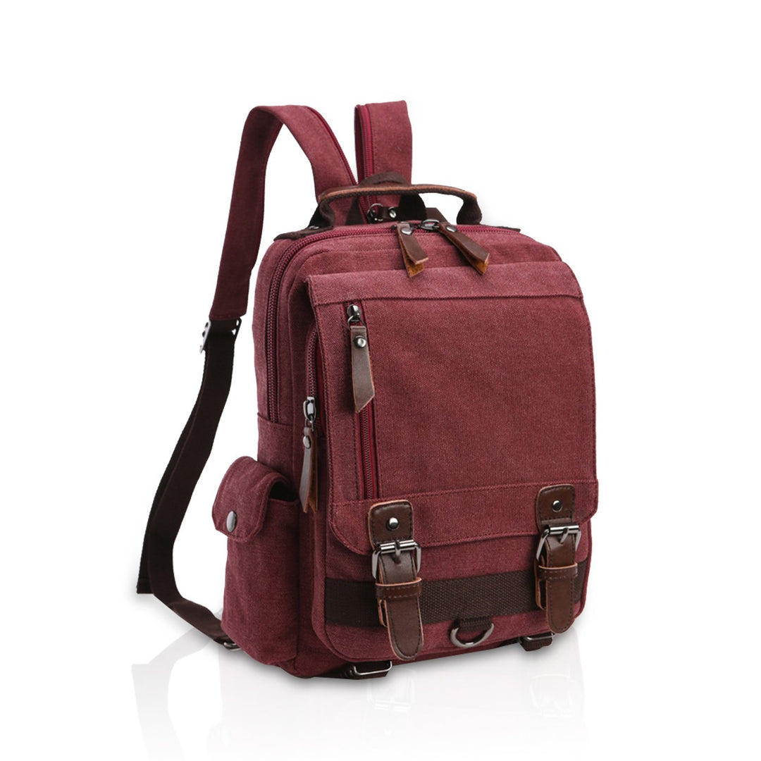 FANDARE Herren Rucksack aus atmungsaktivem Segeltuch Rot B, Rot B