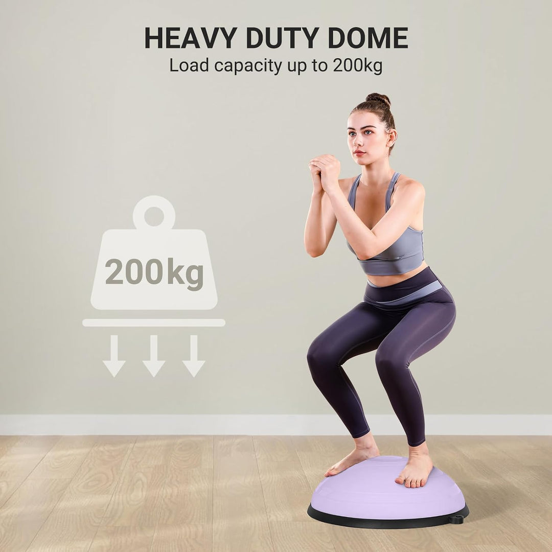 Leogreen Balance Ball Trainer Gleichgewichtstrainer 58 cm Anti-Rutsch Halbkugel Balance Board mit Wi
