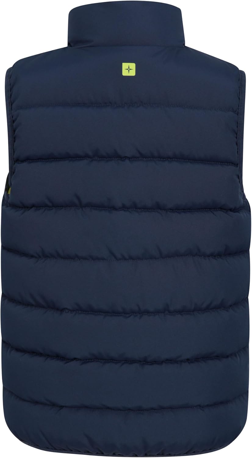 Mountain Warehouse Gepolsterte Kinder-Weste von Rocko - wasserabweisend, Mikrofaserweste, 2 Vorderta