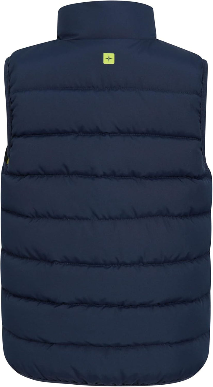 Mountain Warehouse Gepolsterte Kinder-Weste von Rocko - wasserabweisend, Mikrofaserweste, 2 Vorderta