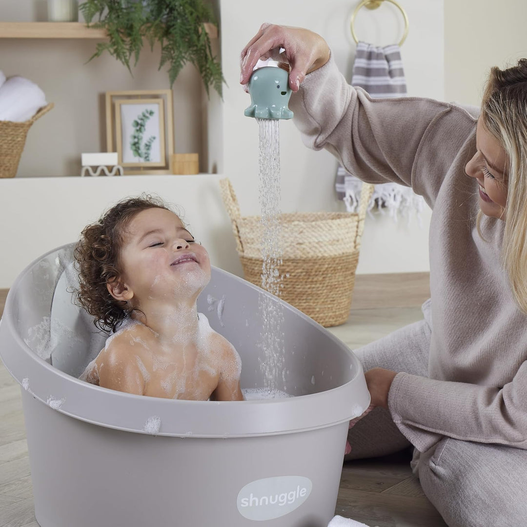 Shnuggle Kleinkind-Badewanne | Grössere Badewanne für grössere Kinder beim Baden | inklusive warmer