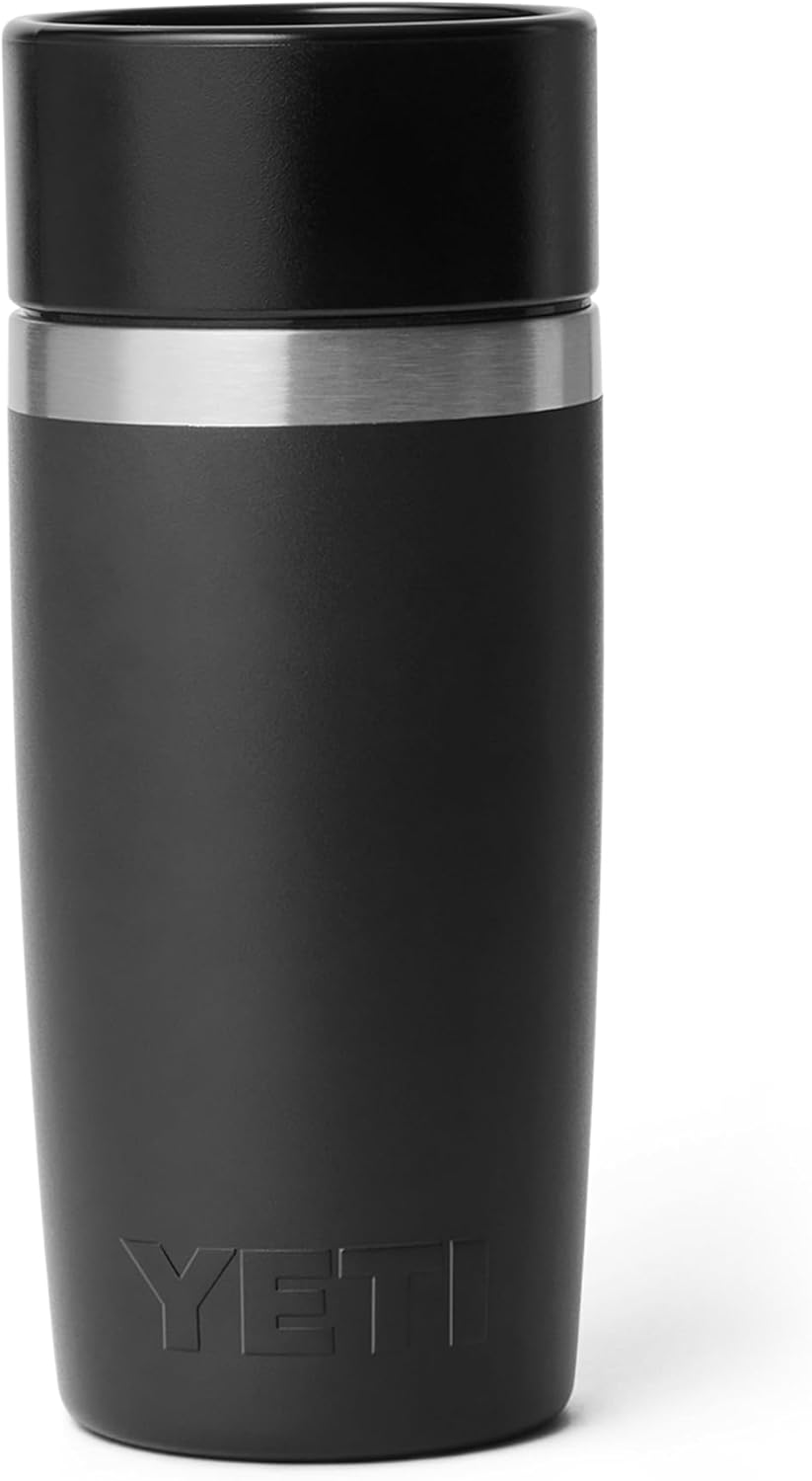 YETI Rambler Reiseflasche, Vakuumisolierter Edelstahl Mit Commuter Verschluss, Black, 12 oz (355 ml)