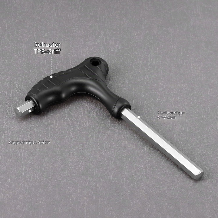 QWORK® 10 Stücke Innensechskantschlüssel Set, 2-10mm Sechskantschraubendrehe mit T-Griff, für Fahrra