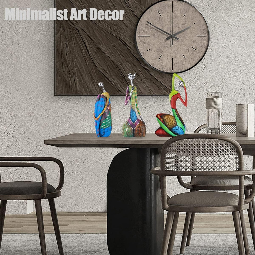 Statuen und Skulpturen Abstrakter Yoga-Kunst Frau, kreative Vollfarb-Ölgemälde-Kunst-Frauenstatue, M