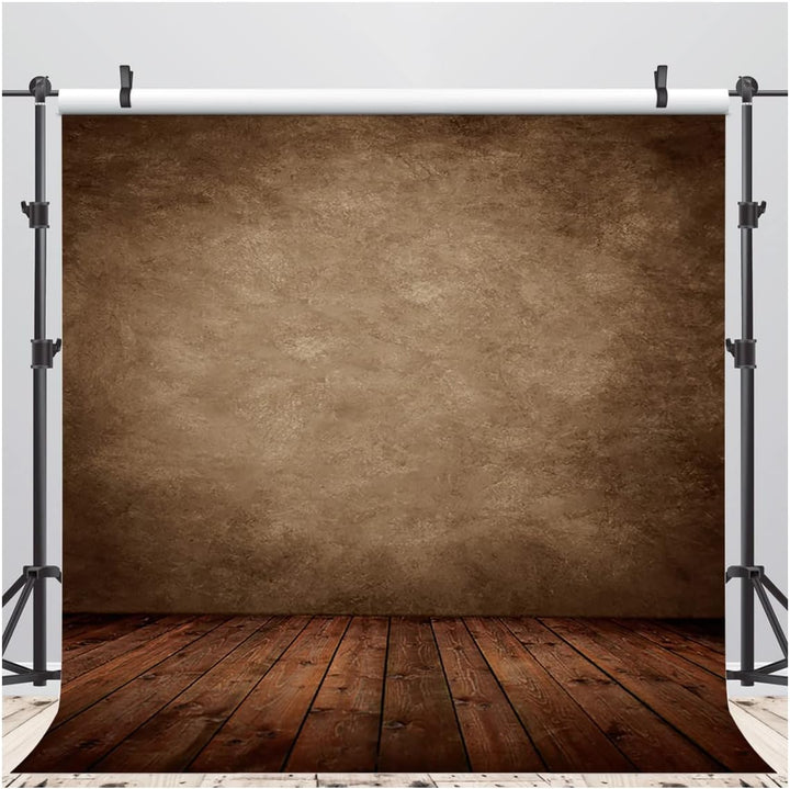 AIIKES 10x10FT Brauner Plankenhintergrund Holzboden Fotografie Hintergrund Neugeborene Foto Hintergr