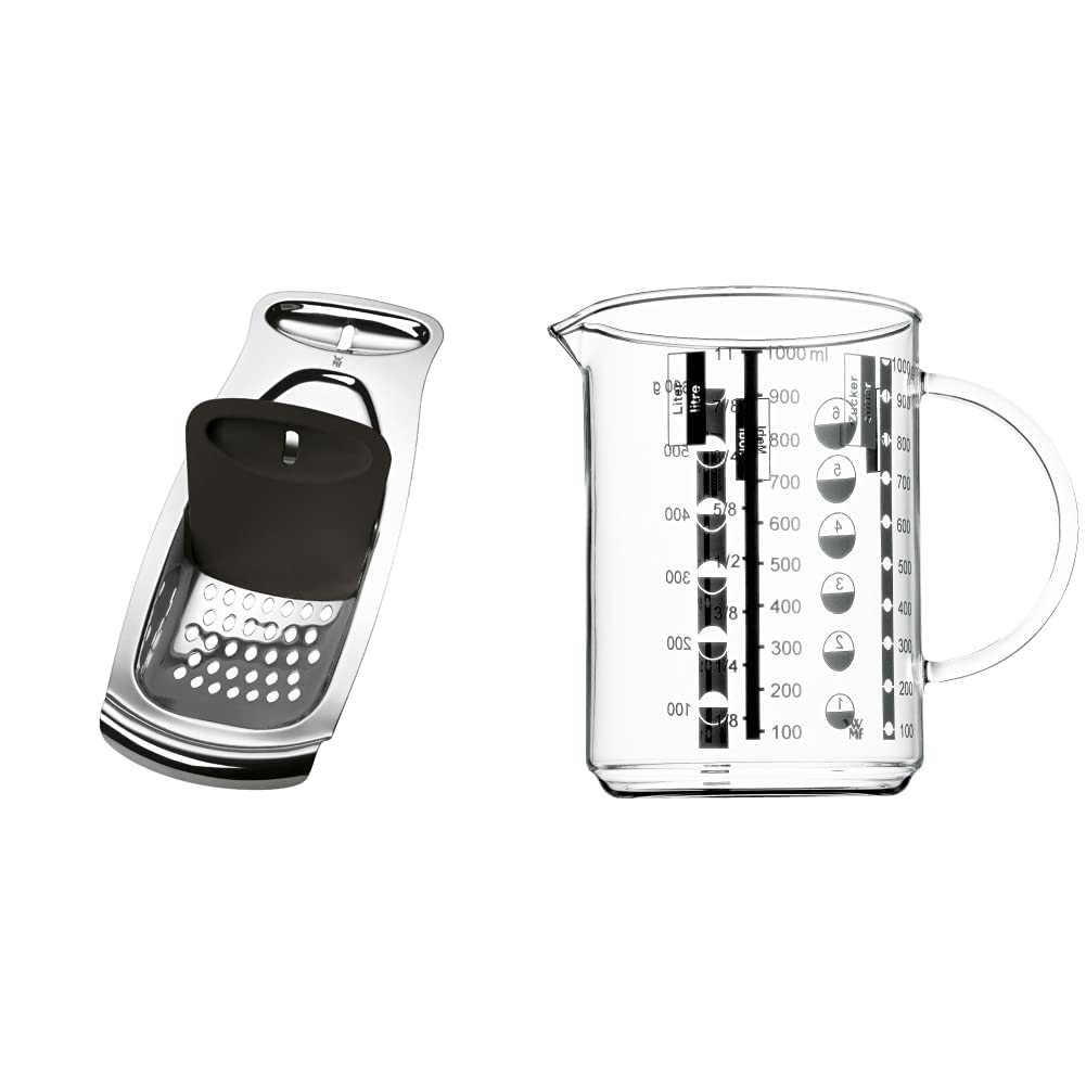 WMF Spätzle-Profi 35 x 14 cm, Spätzlereibe mit Teigschaber, Spätzlehobel & Gourmet Glas Messbecher 1