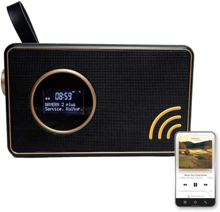 Albrecht DR750 DAB+/UKW Henkelradio, 27750, tragbares Digitalradio mit kristallklarem Klang mit inte