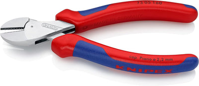 Knipex X-Cut® Kompakt-Seitenschneider hochübersetzt verchromt, mit Mehrkomponenten-Hüllen 160 mm 73