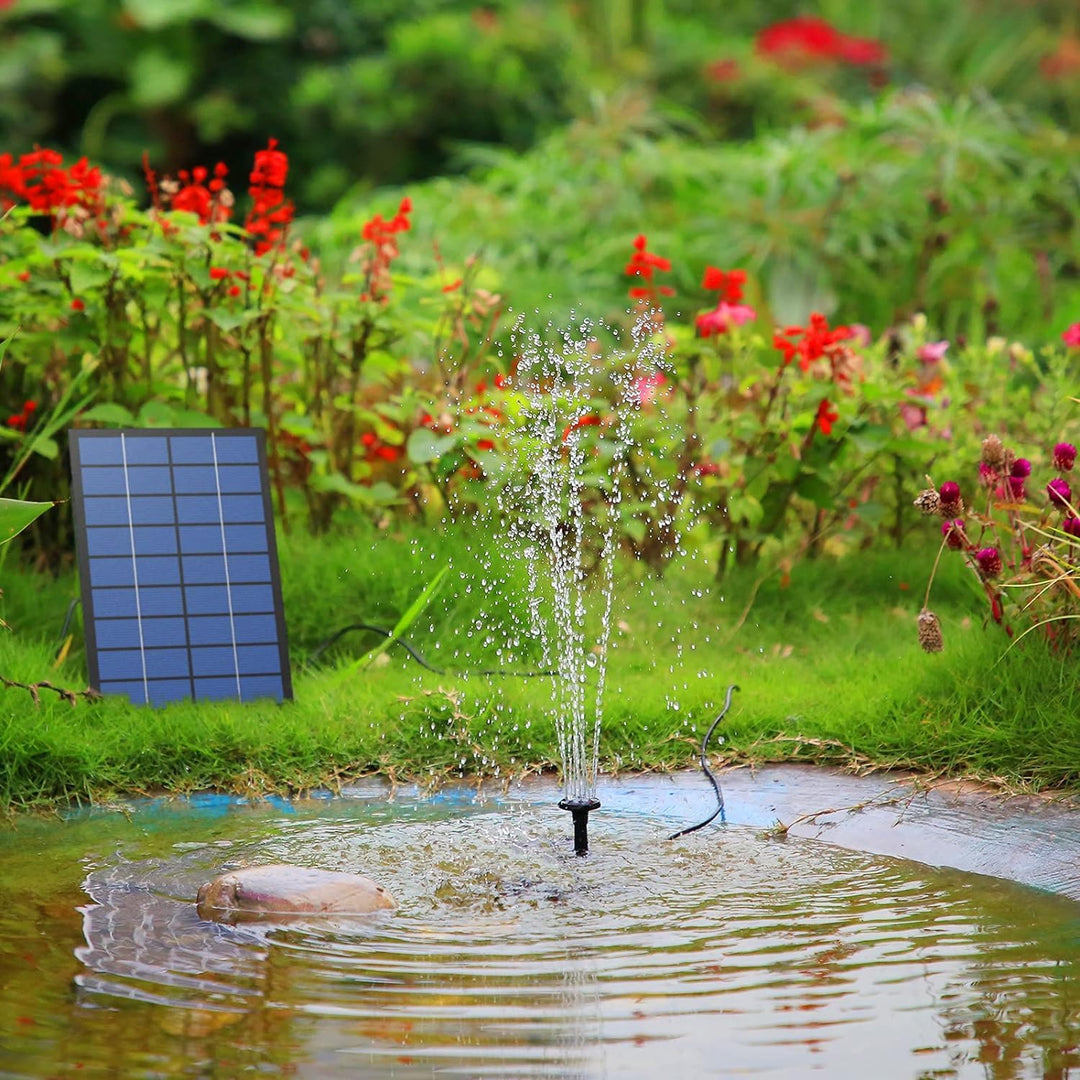AISITIN 2PCS Solar Springbrunnen für Aussen 2.5W, Solarbrunnen für Draussen Upgrade Solarbrunnen mit