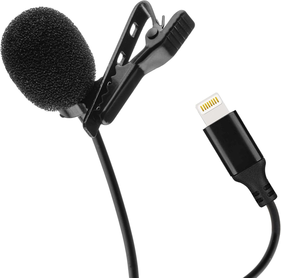 MOJOGEAR Lavalier Mikrofon mit Lightning-Anschluss – 3 Meter langes Kabel – Speziell Kompatibel mit