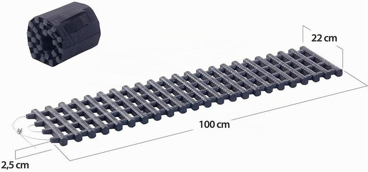 Lescars Anfahrthilfe: 2er-Set Kfz-Anfahrhilfen mit Tragetasche, 100 x 22 cm (Traktionshilfe, Auffahr