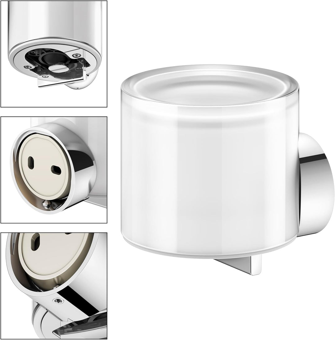 KEUCO Lotion-Spender Metall, Chrom, Inhalt nachfüllbar ca. 140ml, Seifenspender für Bad und Gäste-WC