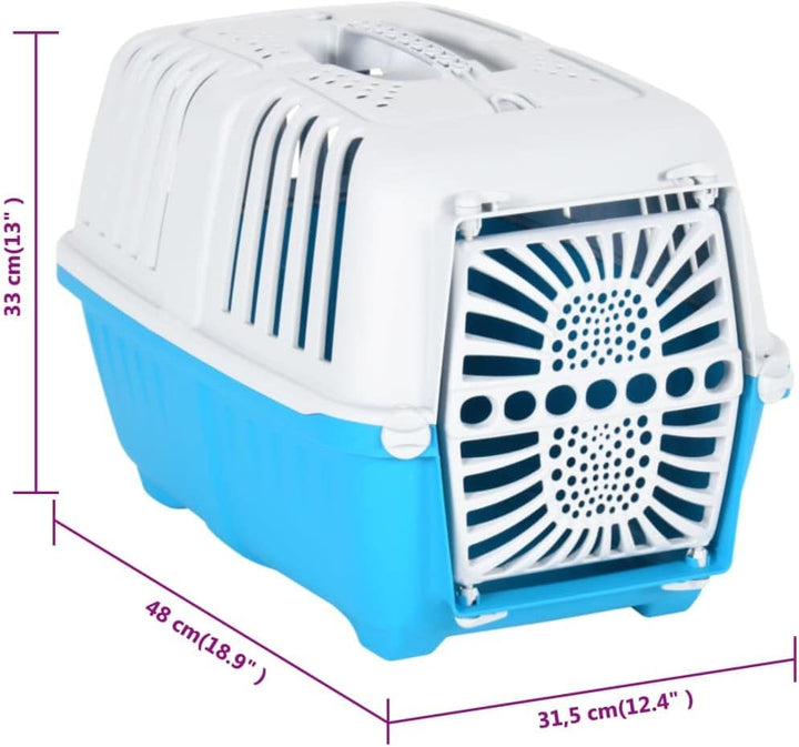 vidaXL Transportbox für Haustiere, Haustierbox mit Lüftungsschlitze, Hundebox mit doppelter Verriege