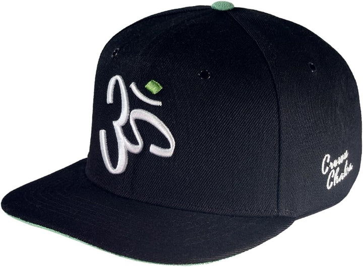 Nebelkind Snapback Cap Crown Chakra Kronenchakra Schwarz Mintgrün Grün, Esoterik Yoga, Grössenverste
