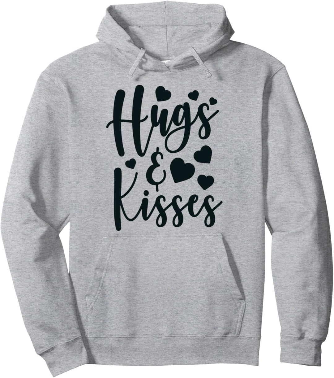Hugs & Kisses Cute Valentine's Day Love Pullover Hoodie