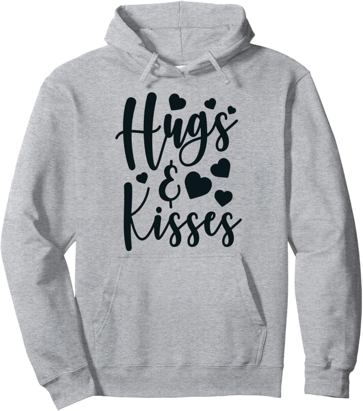 Hugs & Kisses Cute Valentine's Day Love Pullover Hoodie