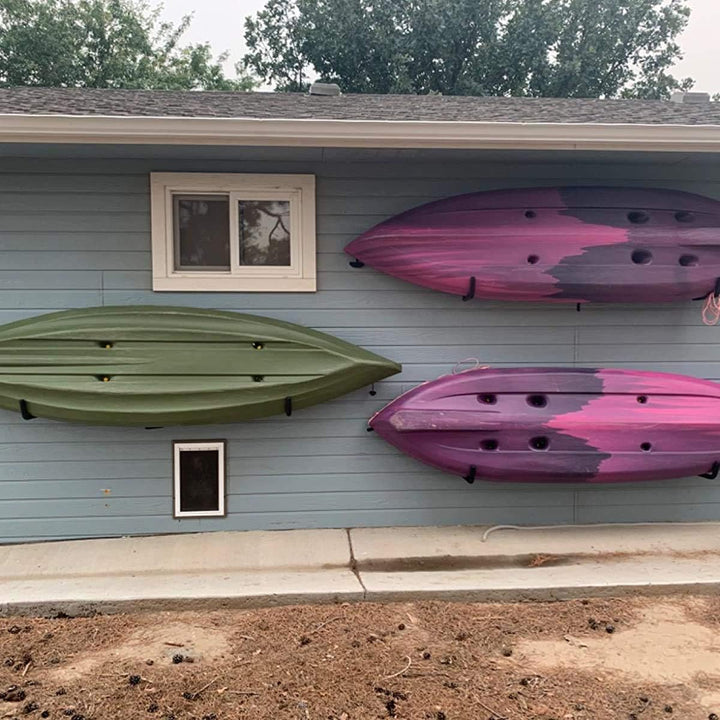 Robuste Garagenaufbewahrung, 40 cm Wandhalterung, Reifenhalterung, Alternative, 4 Stück Kajak-Haken,