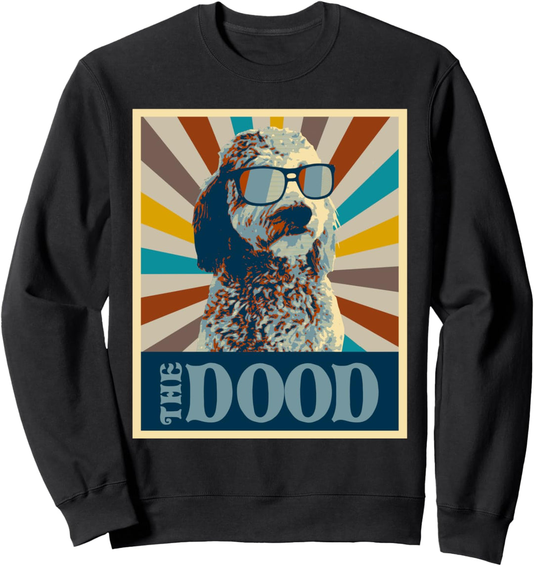 The Dood Retro Goldendoodle Doodle Mom and Dood Dad Sweatshirt