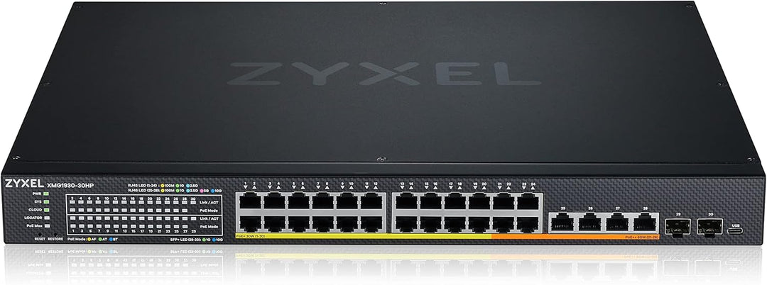 Zyxel 2,5G Multi-Gig PoE++/PoE+ Lite-L3 Smart-Managed Switch mit 24 Ports und 6-Port 10G Uplink (4 K
