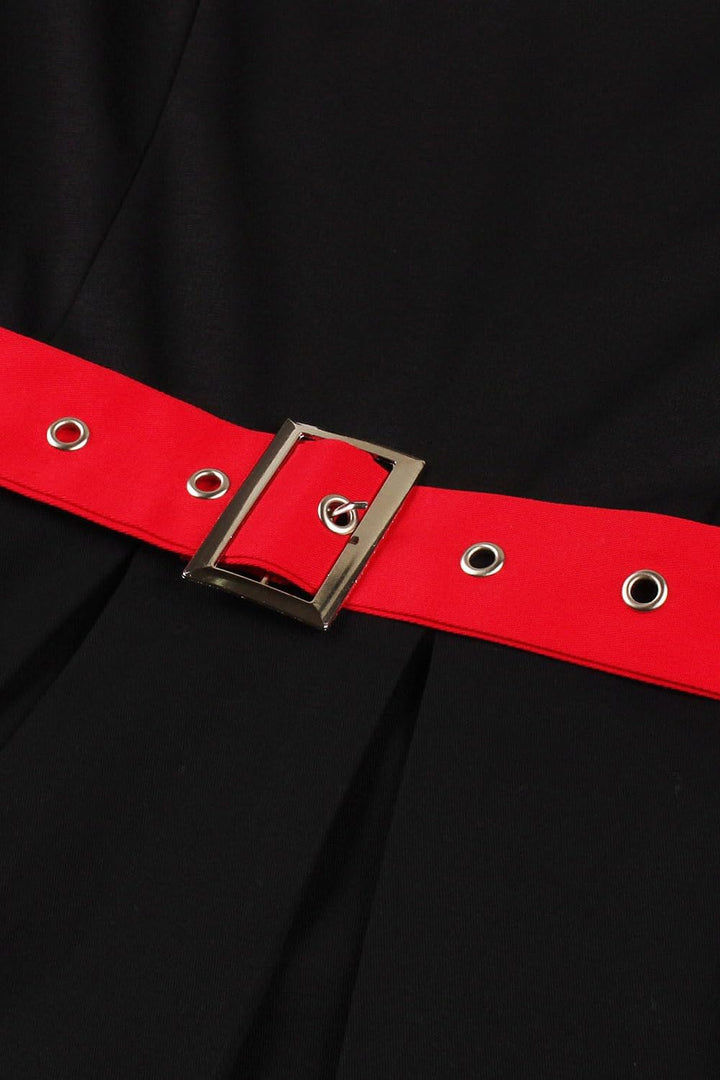 AXOE Damen 50er Jahre Kleider Rockabilly Petticoat Vintage XL Schwarz-2, XL Schwarz-2